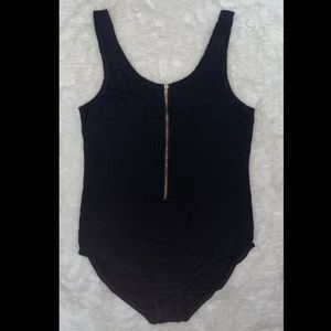 Black Bodysuit with Zipper